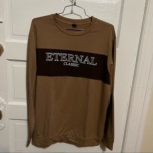 Men Eternal Classic Color-Block Letter Graphic Pullover